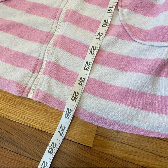 4/$25 St. Eve Girls Terry Cloth Pink Striped Full Zip Coverup Dress Size 10/12 - Picture 9 of 9